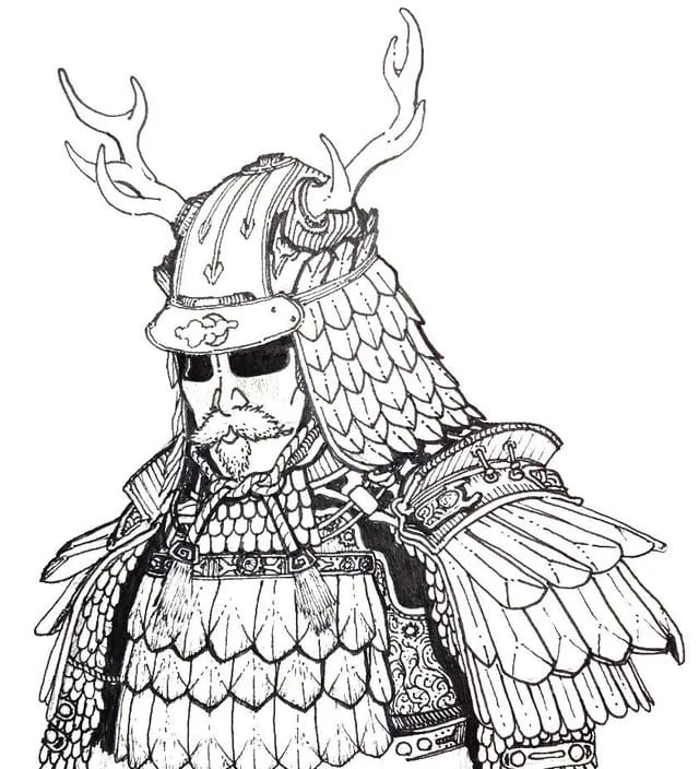 Samurai coloring pages printable for free download