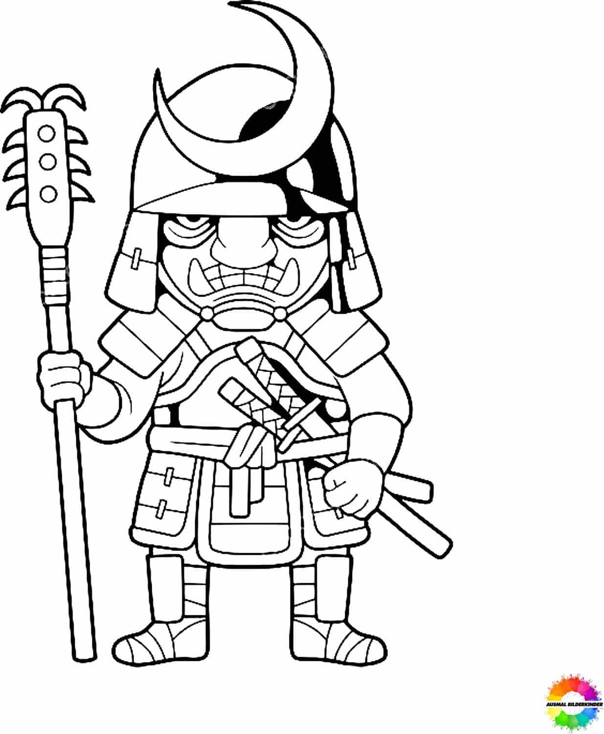 Samurai coloring pages for free