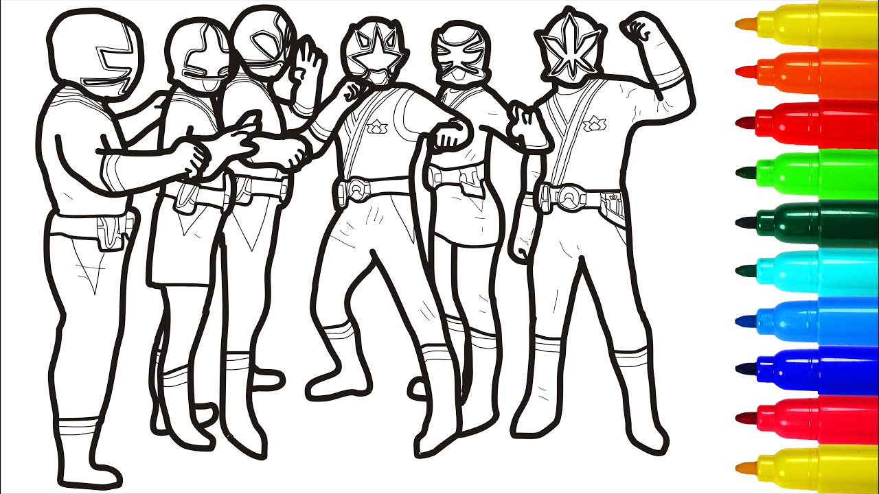 Power rangers saurai fight to the end coloring pages