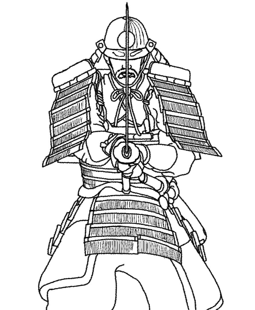 Samurai coloring pages printable for free download