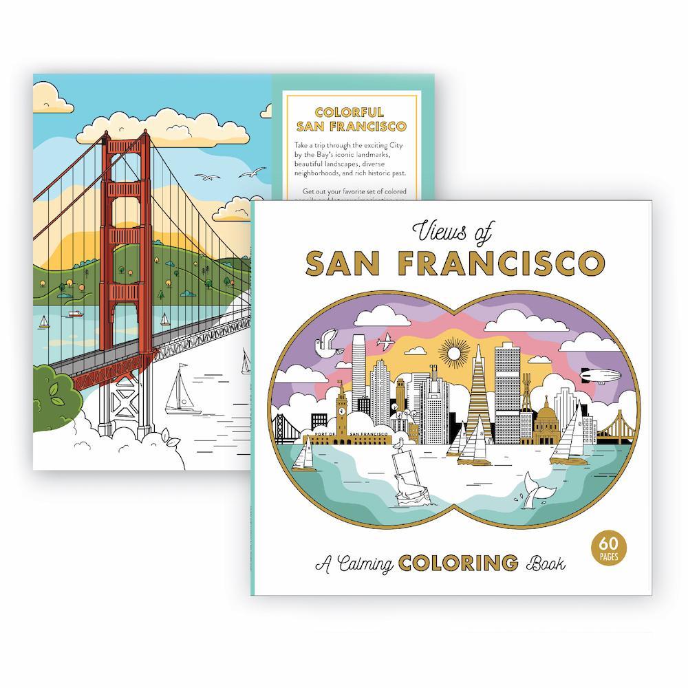 Views of san francisco calming coloring book