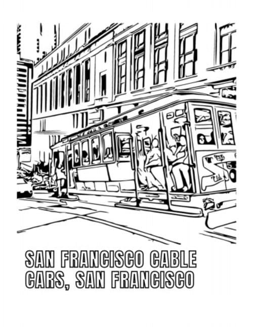 San francisco coloring pages printable for free download