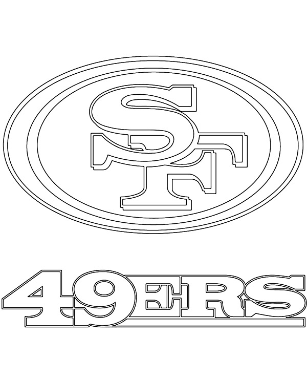 San francisco ers logo coloring page