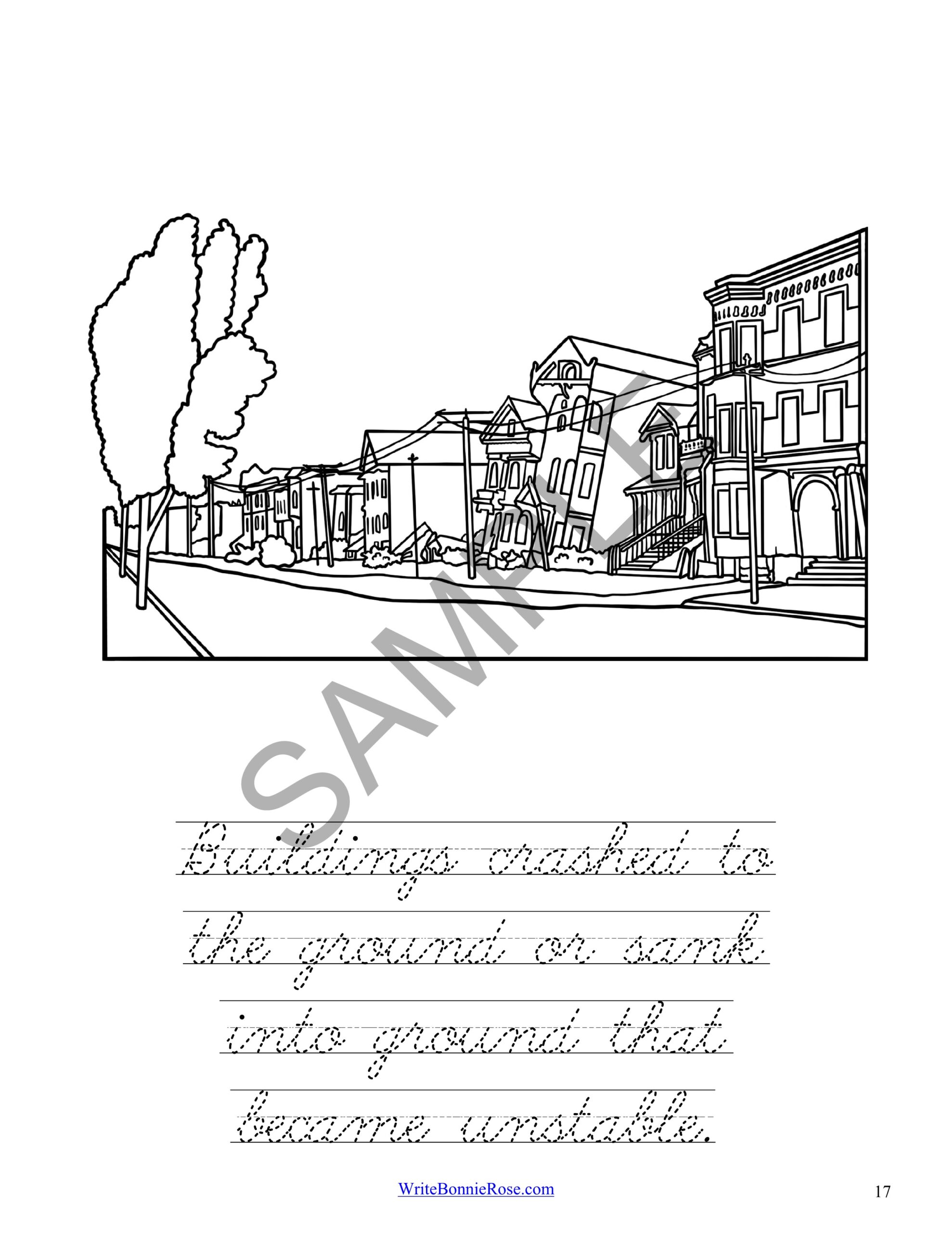 San francisco earthquake coloring book