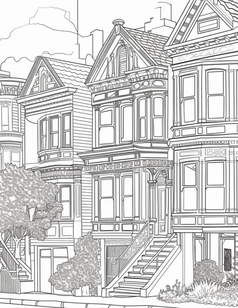 San francisco coloring pages