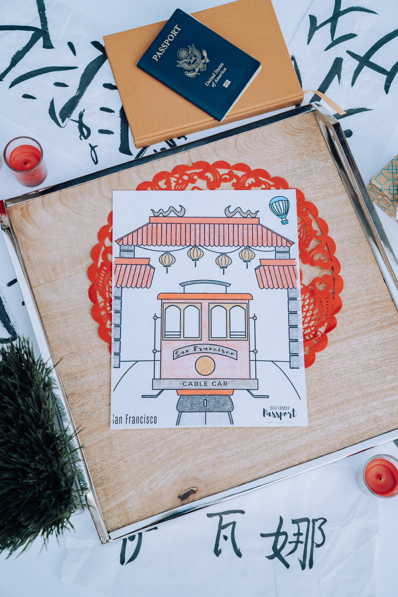 San francisco chinatown coloring page