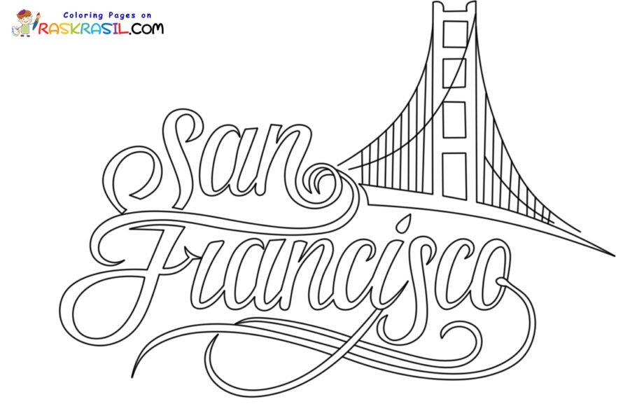 San francisco coloring pages printable for free download