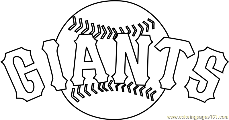 San francisco giants logo coloring page for kids