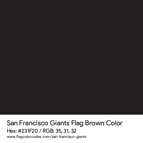 San francisco giants flag color codes