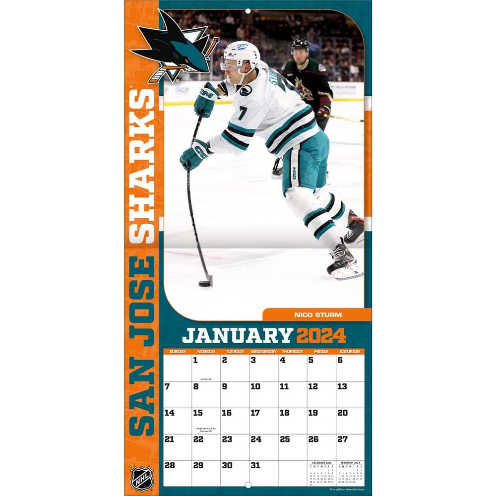 Nhl san jose sharks wall lendar