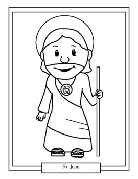 St jude coloring page tpt