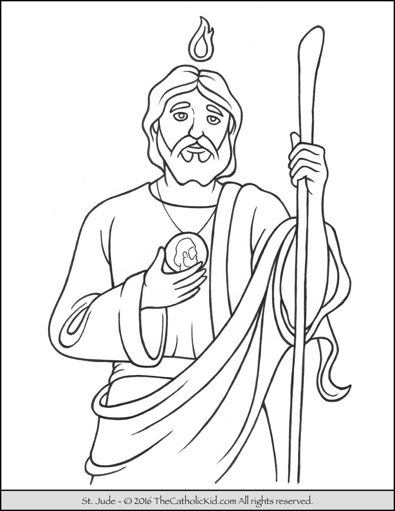 Saint jude coloring page