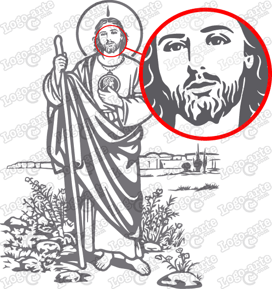 St jude thaddeus vector for cutting plotter and engraving