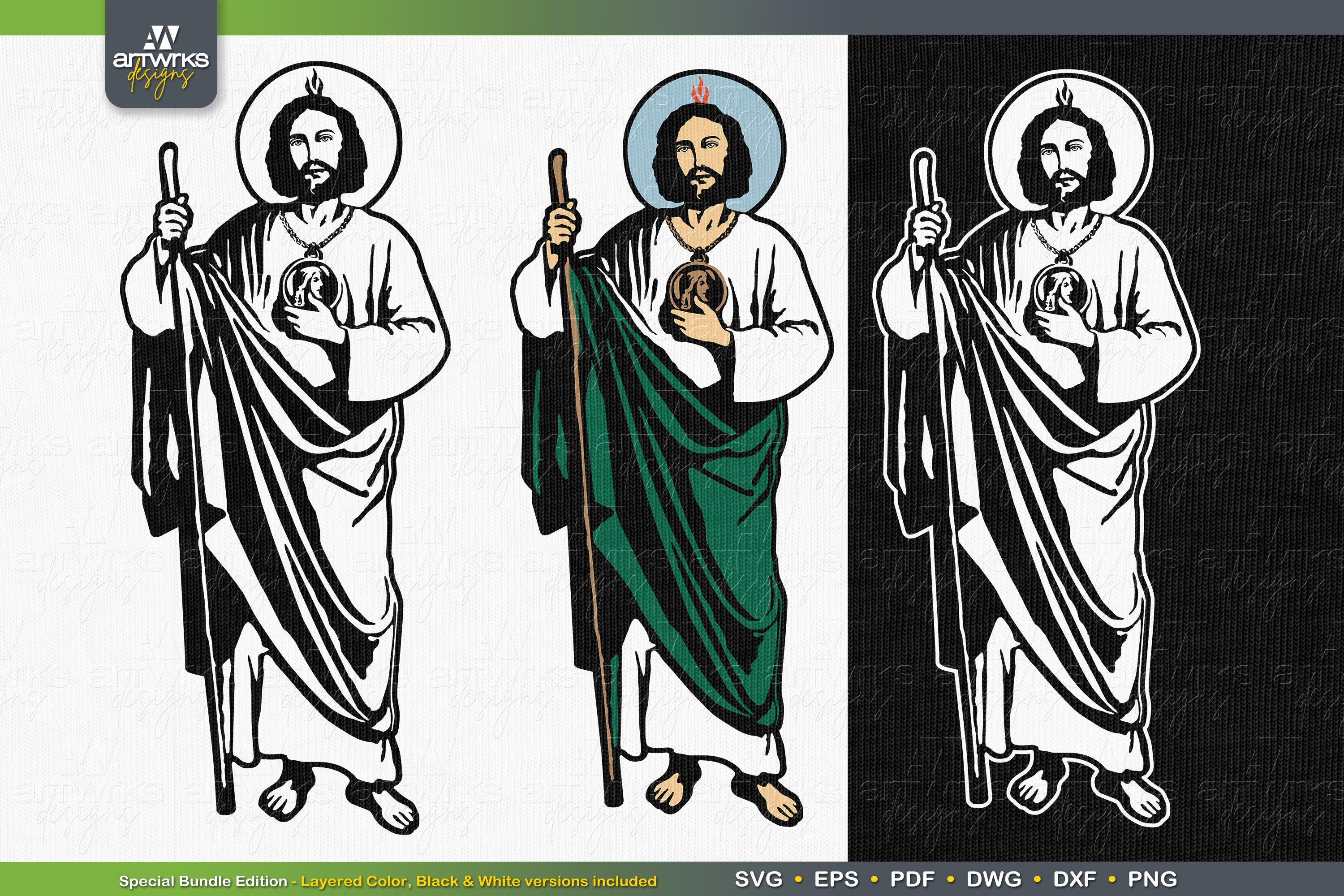 San judas svg st jude thaddeus religious svg files