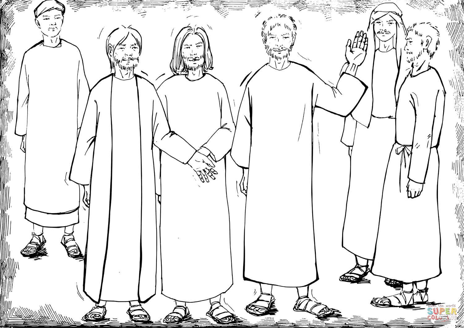 Matthias chosen as the new apostle to replace judas coloring page free printable coloring pages