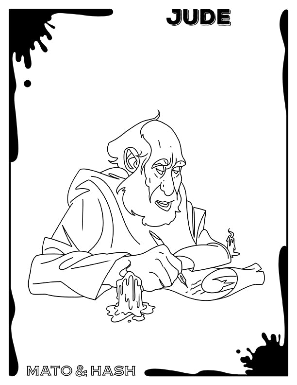 Free bible character coloring page printouts