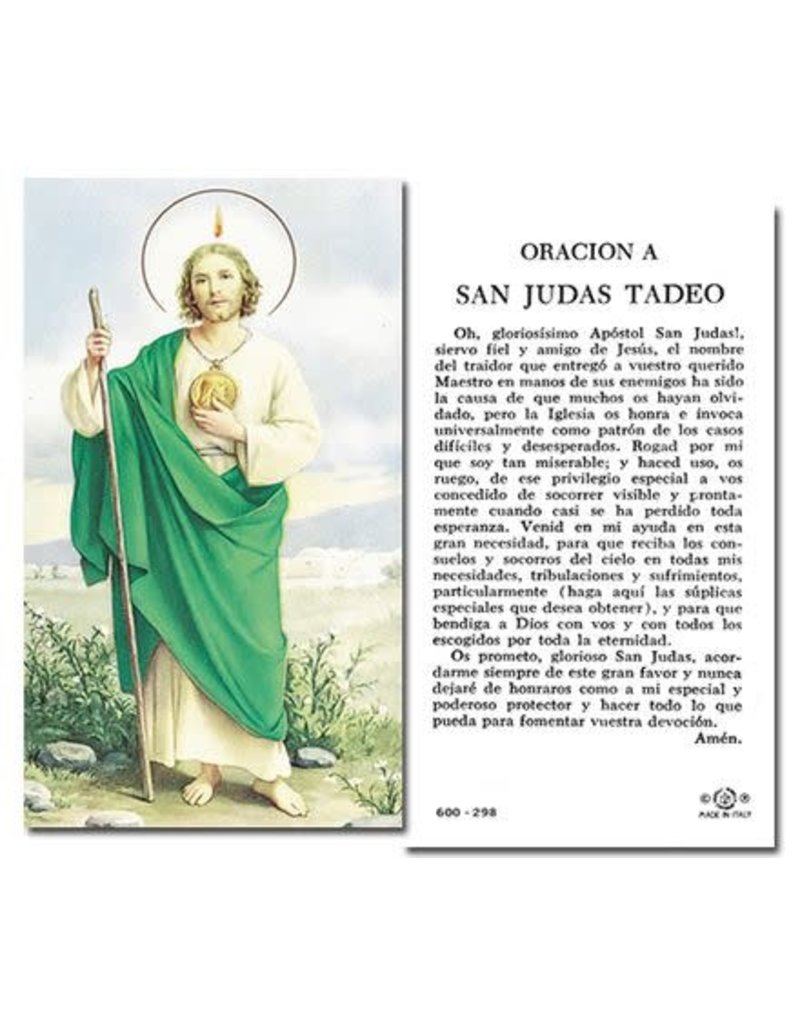 Oracion a san judas tadeo st jude holy card