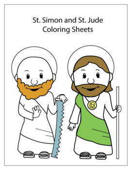 St jude coloring page tpt