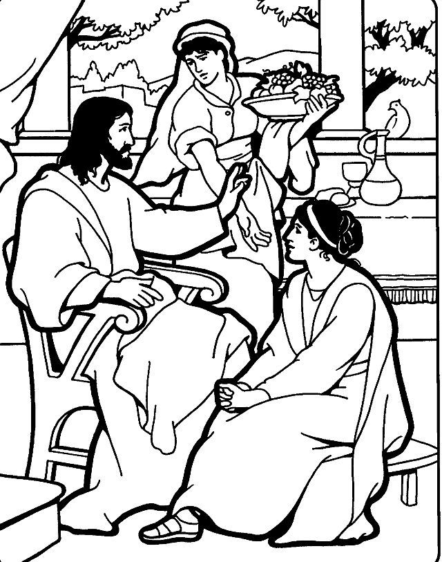 Jesus my and mtha bible coloring page bible coloring bible coloring pages jesus coloring pages