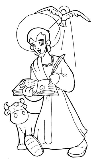 Coloring pages saints coloring pages luke the evangelist coloring pages bible coloring pages