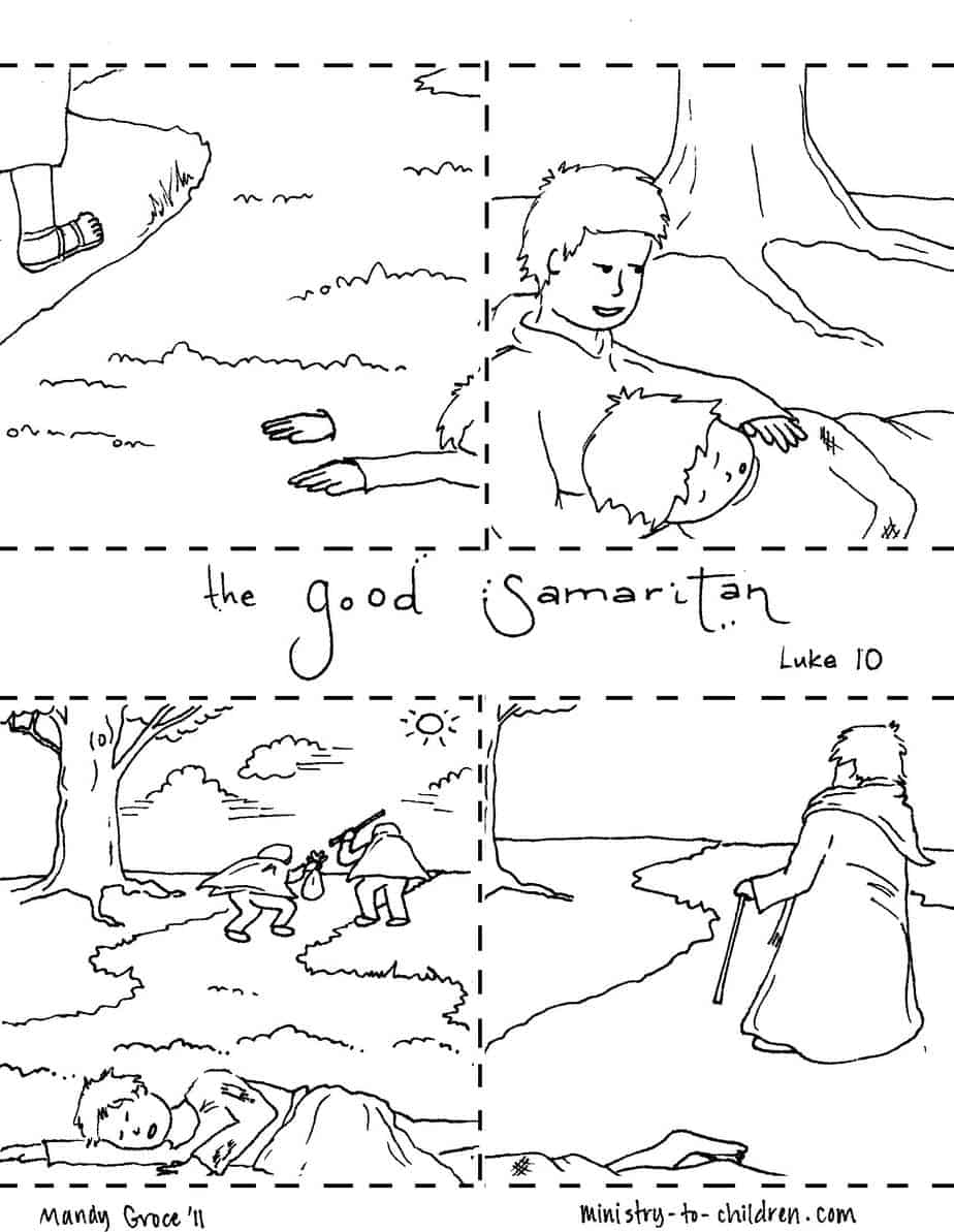 The good samaritan coloring pages