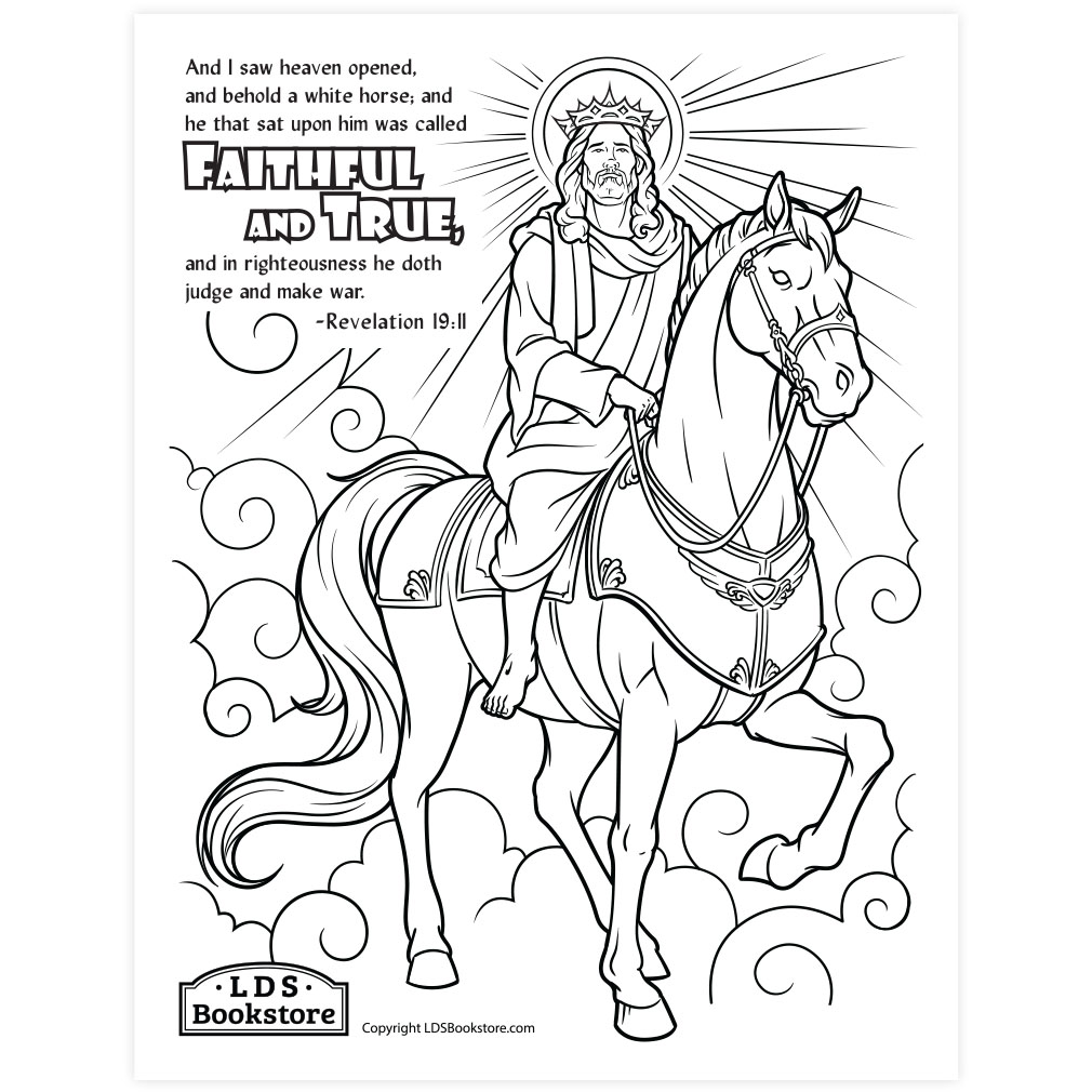 I saw heaven opened coloring page