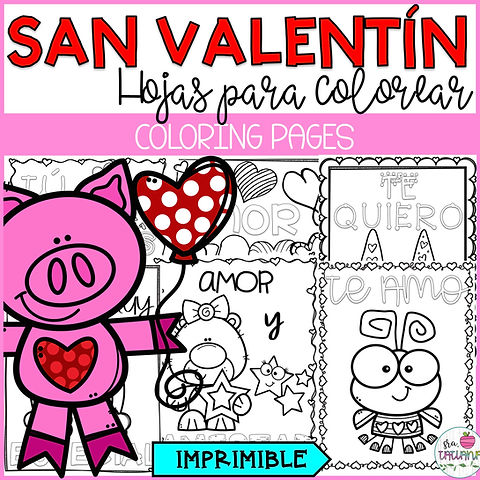 Spanish valentines day coloring pages dãa de san valentãn sratatiana