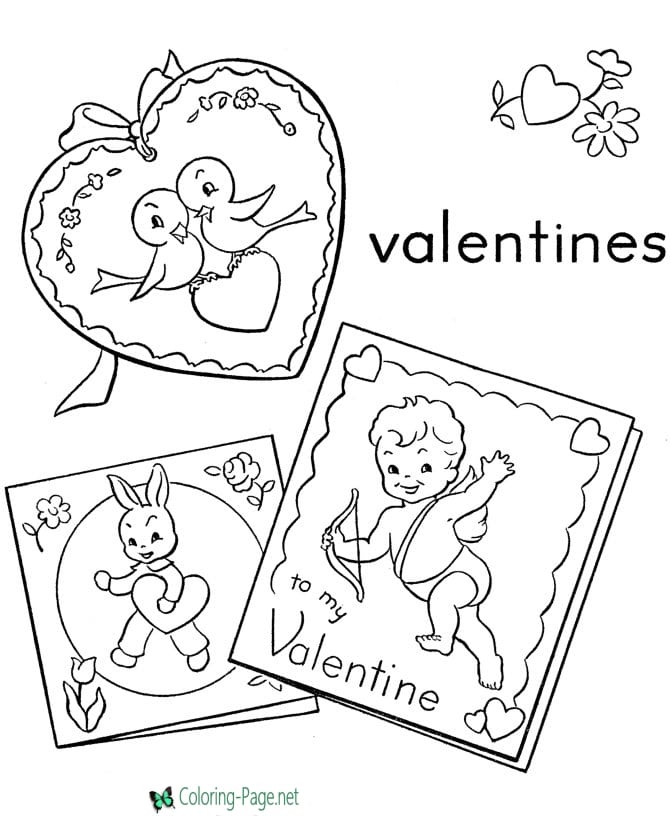 Valentines coloring pages