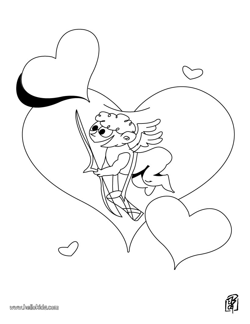 Cupid symbol coloring pages
