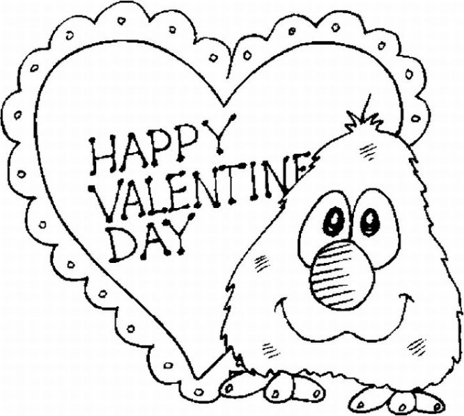 Valentines day coloring pages