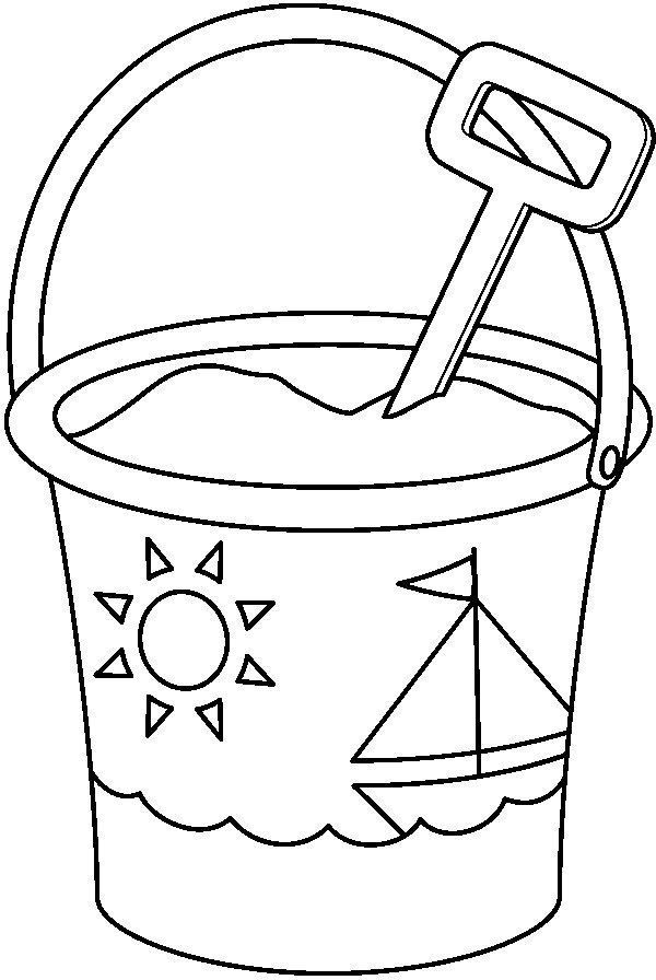 Beach pail fun in the sun coloring page for kids pãginas para colorear de verano playa para colorear globos para colorear