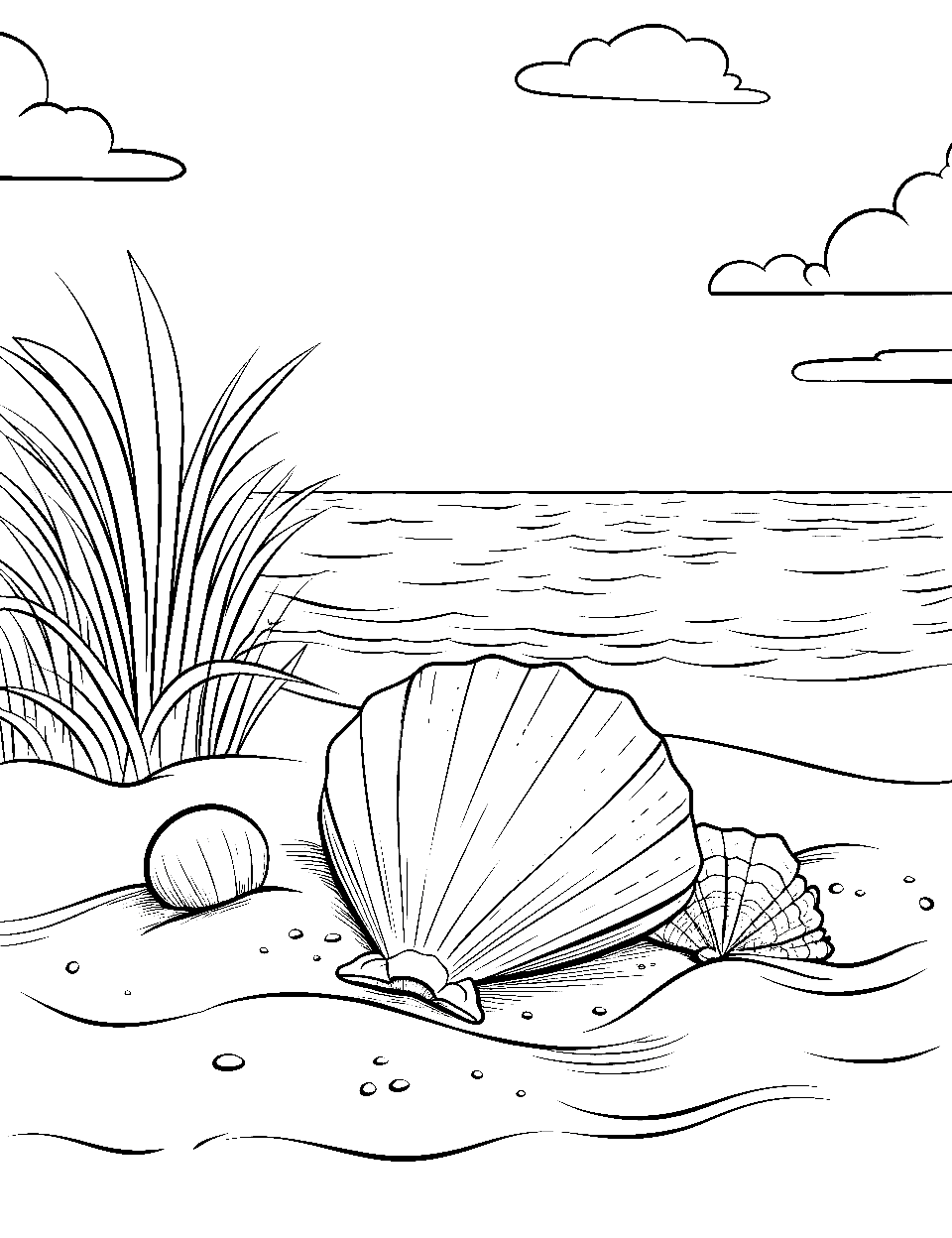 Beach coloring pages free printable sheets