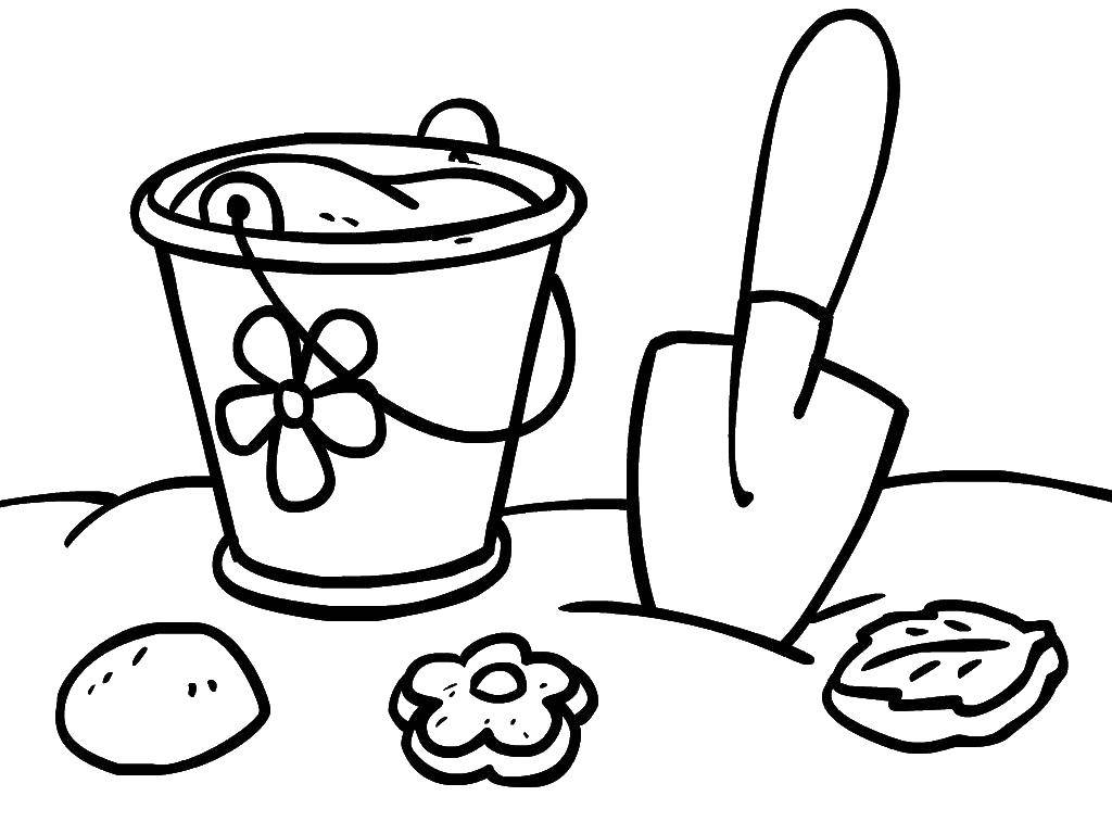 Online coloring pages pages coloring the bucket with the spatula coloring pages for kids