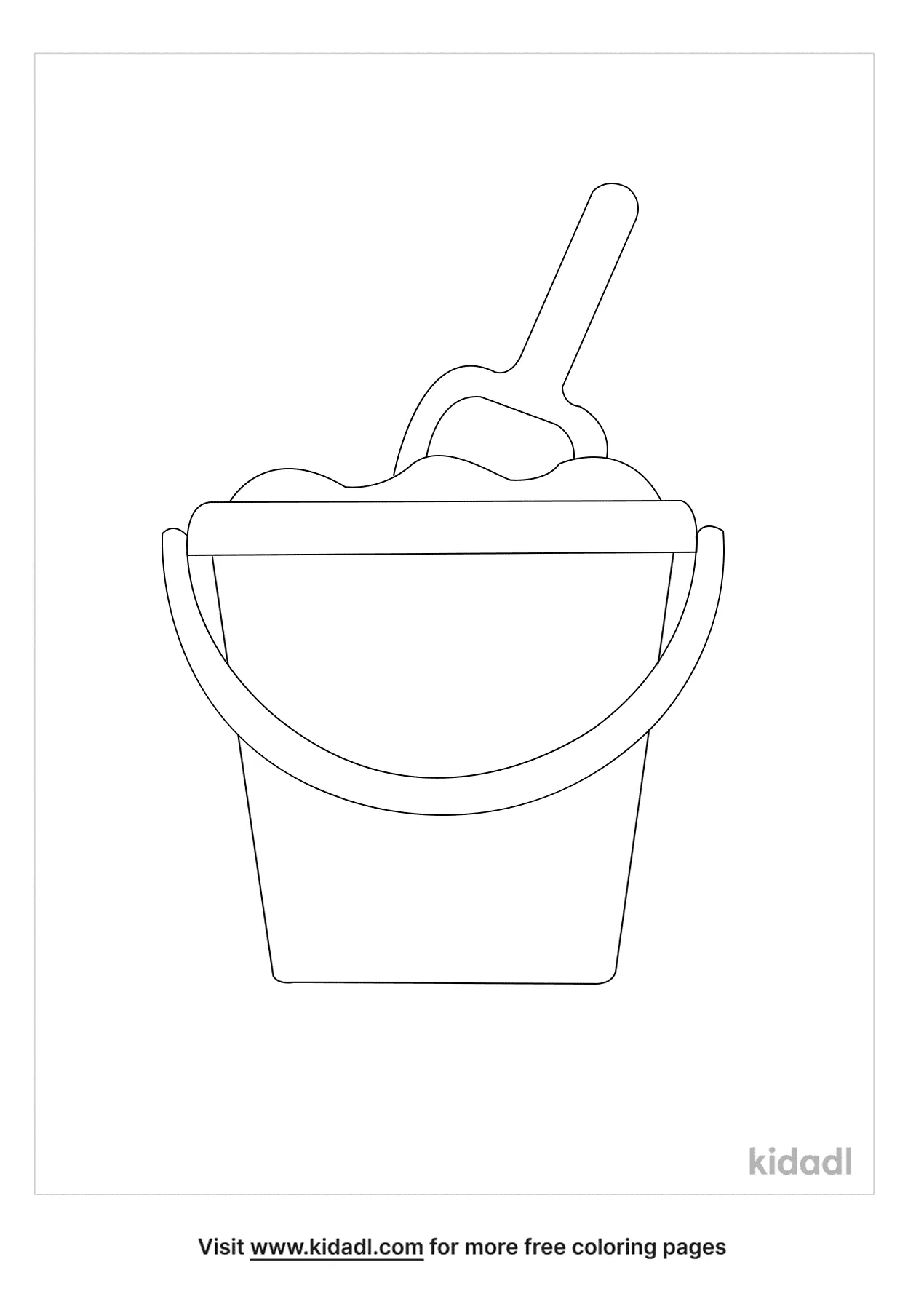 Free sand bucket coloring page coloring page printables