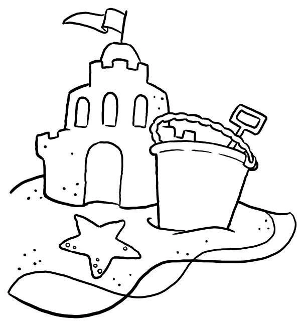 Sun sand and coloring summer beach coloring pages