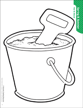 Pail shovel pattern activities printable lesson plans and ideas arts and crafts