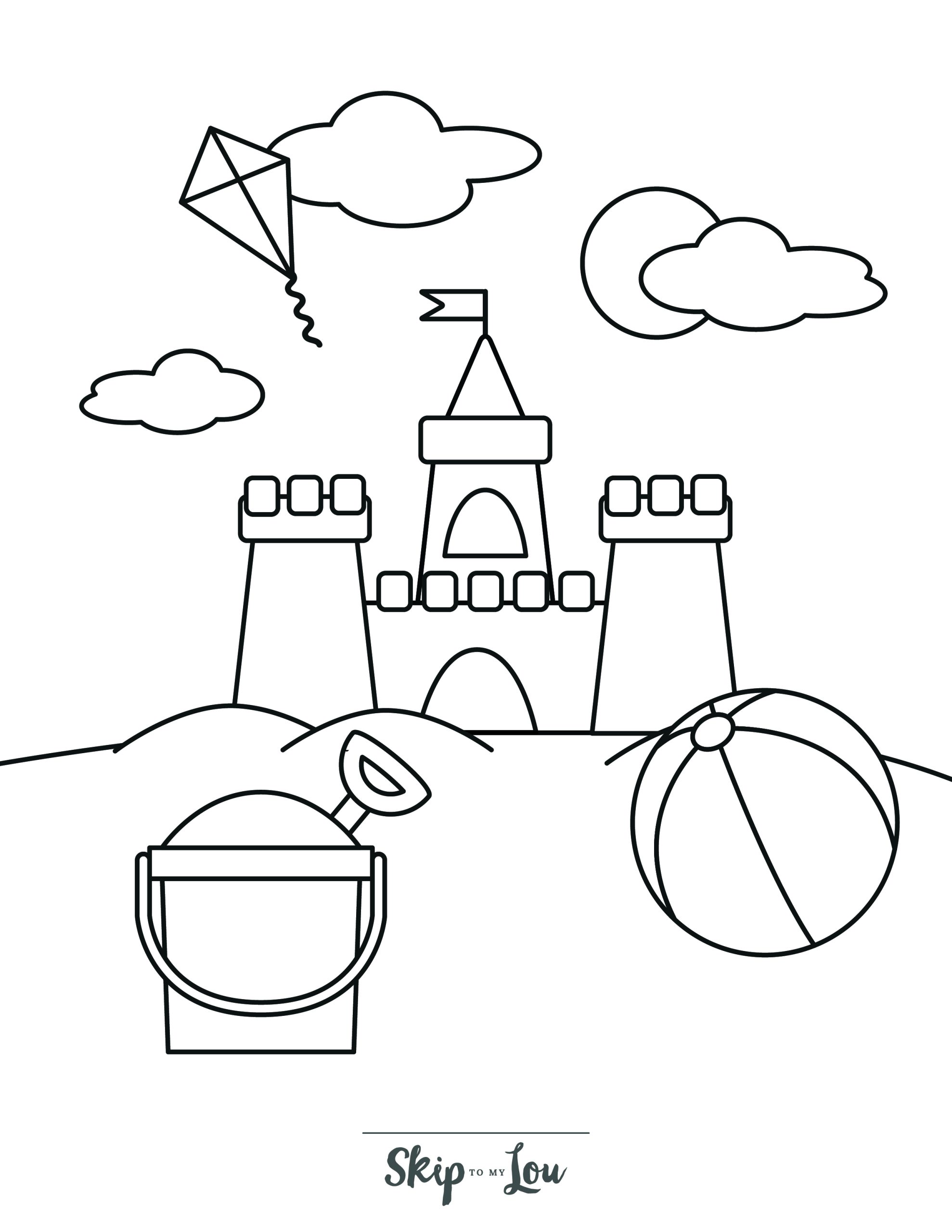 Fun printable beach coloring pages with free download skip to my lou