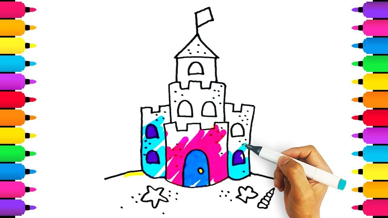 Coloring for kids how to draw a sandcastle drawing art colours for ch coloring pages coloring for kids coloring books