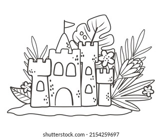 Sand castle line images stock photos d objects vectors