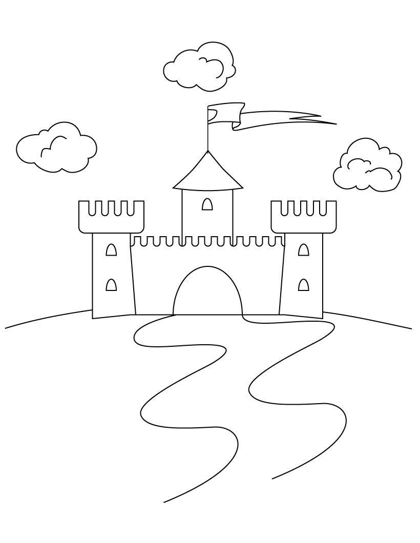 Free printable castle coloring pages for kids