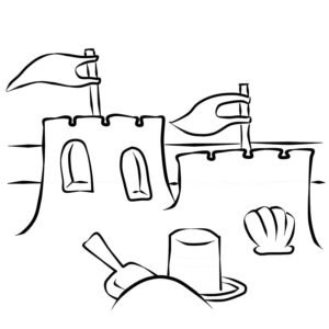 Sand castle coloring pages printable for free download