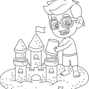 Sand castle coloring pages printable for free download
