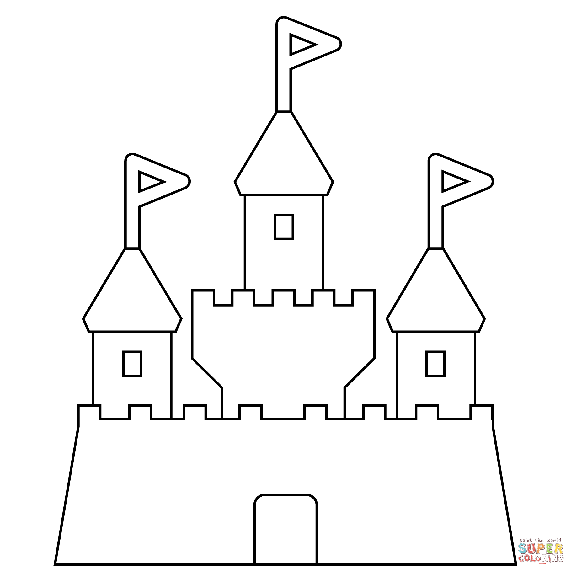 Castle emoji coloring page free printable coloring pages