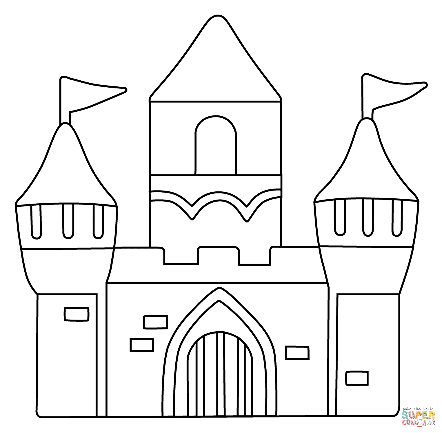 Castle emoji coloring page free printable coloring pages