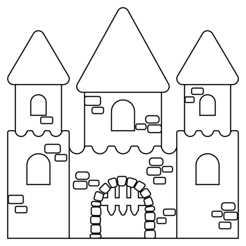 Castle emoji coloring page free printable coloring pages