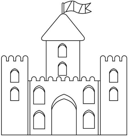 Sand castle coloring page free printable coloring pages