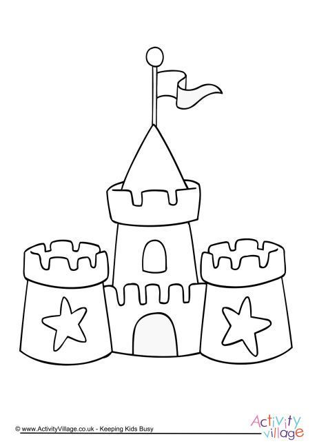 Sandcastle colouring page summer coloring pages castle coloring page coloring pages