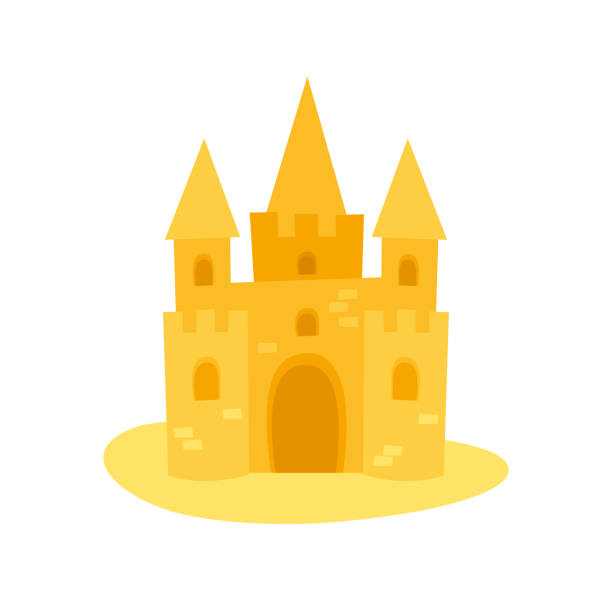 Sand castle vector illustration stock illustration