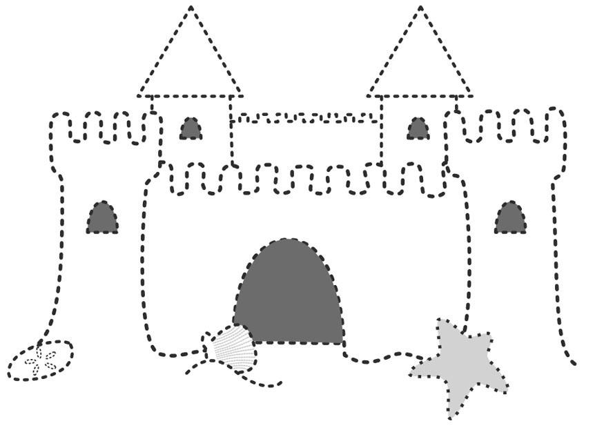 Coloring page sandcastle