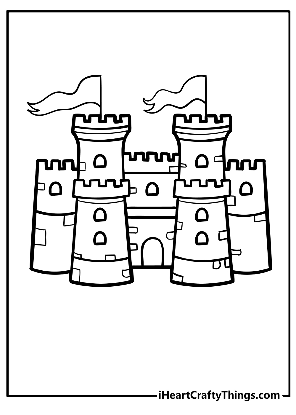 Castle coloring pages free printables